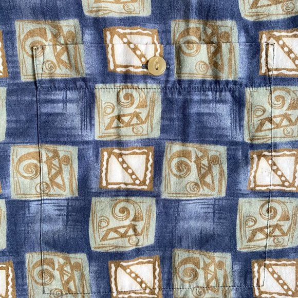 R&R Classic Vintage Tribal Pattern Hawaiian Shirt - Picture 5 of 6